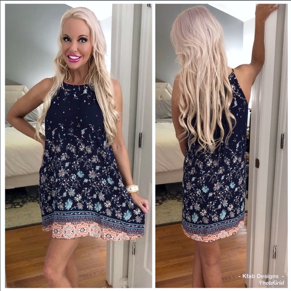 Dresses & Skirts - 🥰LAST 1! Navy Halter Top Swing Tunic!